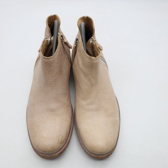 Cinzia Araia Ankle Boots Women's EU Size 42 Zip Shoes Cream Leather - Picture 2 of 11